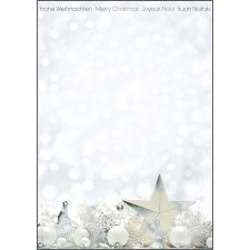 sigel Weihnachts Motiv Papier "White Stars" A4...