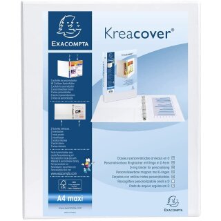 EXACOMPTA Präsentations Ringbuch A4 Maxi Rückenbreite: 34 mm weiß 4D Ring