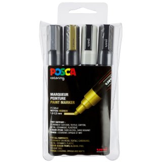 POSCA Pigmentmarker POSCA PC-5M 4er Box
