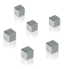 sigel Neodym Design Magnete Cube "Strong" C5 6er Set silber