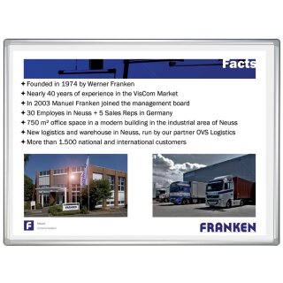 FRANKEN Projektions /Schreibtafel PRO PLUS 2.000 x 1.000 mm Speditionsversand
