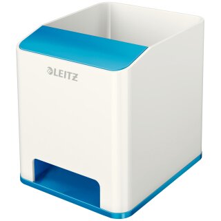 LEITZ Sound Stifteköcher WOW Duo Colour 2 Fächer blau