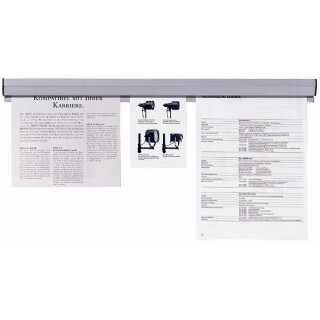 FRANKEN Papierklemmschiene selbstklebend Länge: 1.000 mm Kunststoff