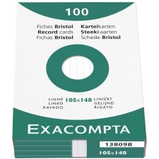 EXACOMPTA Karteikarten DIN A6 liniert weiß 100...