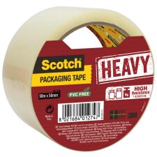 Scotch Verpackungsklebeband HEAVY 50 mm x 50 m transparent