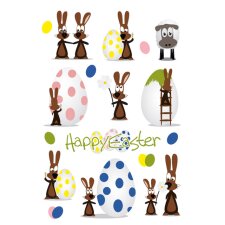 HERMA Oster Sticker TREND "Hasenparty" 3 Blatt...