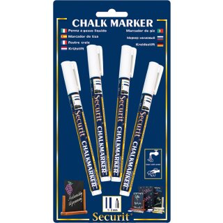 Securit Kreidemarker ORIGINAL SMALL 4er Set 4x weiß