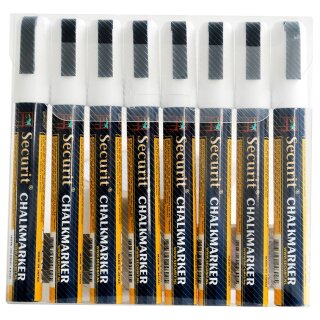 Securit Kreidemarker ORIGINAL MEDIUM 8er Etui weiß