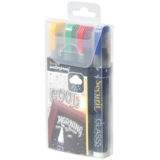 Securit Kreidemarker WATERPROOF MEDIUM 4er Etui