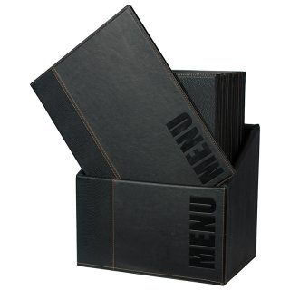 Securit Speisekarten Mappe TRENDY in Box DIN A4 schwarz 1 Box mit 20 Mappen
