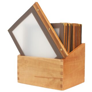 Securit Speisekarten Mappe WOOD 20er Box DIN A4 braun
