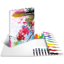 HERMA Eckspannermappe "Farben" aus Karton DIN A4