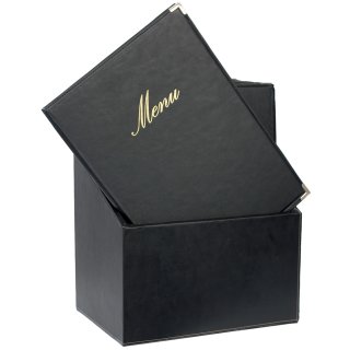 Securit Speisekarten Mappe CLASSIC in Box DIN A4 schwarz 1 Box mit 20 Mappen
