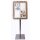 Securit Schaukasten GLASS STAR 4 x DIN A4 Seiten wallnuss