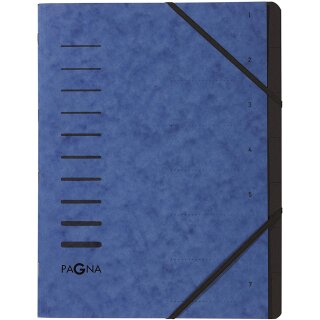 PAGNA Ordnungsmappe "Sorting File" 7 Fächer blau