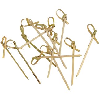PAPSTAR Fingerfood Spieße "Knoten" Länge: 100 mm aus Bambus 250 Stück