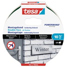 tesa Powerbond Montageband für Mauerwerk 19 mm x 5,0 m