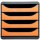 EXACOMPTA Schubladenbox BIG BOX 4 Schübe mandarine