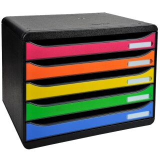 EXACOMPTA Schubladenbox BIG BOX PLUS 5 Schübe harlekin