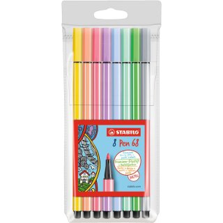 STABILO Fasermaler Pen 68 8er Kunststoff Etui