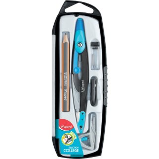 Maped Zirkelkasten Metal Open 5-teilig farbig sortiert