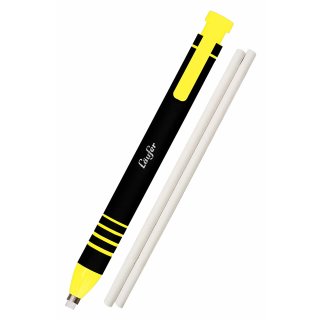 Läufer Kunststoff Radierstift inkl. 2 Ersatzradierer gelb