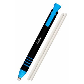 Läufer Kunststoff Radierstift inkl. 2 Ersatzradierer blau