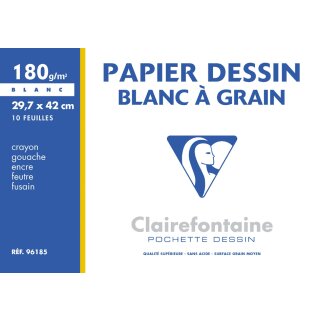 Clairefontaine Zeichenpapier "Blanc à Grain" 297 x 420 mm