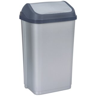 keeeper Abfalleimer "swantje" 50 Liter silber / anthrazit