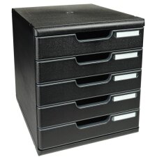 EXACOMPTA Schubladenbox MODULO A4 5 Schübe steingrau