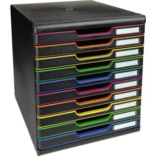 EXACOMPTA Schubladenbox MODULO A4 10 Schübe harlekin