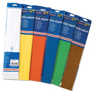 folia Krepppapier 500 mm x 2,5 m 32 g/qm farbig sortiert