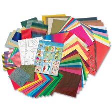 folia Bastelpapier Koffer Jumbo 107-teilig