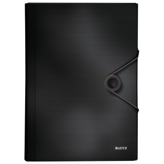 LEITZ Projektmappe Solid A4 PP 6 Fächer schwarz
