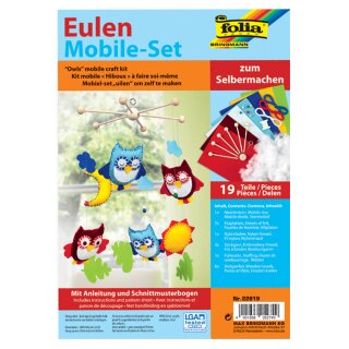 folia Mobile Set "Eulen" 19-teilig