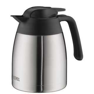 THERMOS Isolierkanne THV 1,0 Liter Edelstahl / schwarz