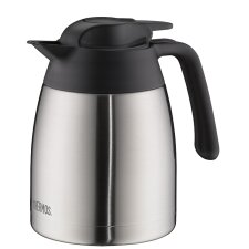 THERMOS Isolierkanne THV 1,0 Liter Edelstahl / schwarz
