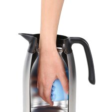 THERMOS Isolierkanne THV 1,0 Liter Edelstahl / schwarz