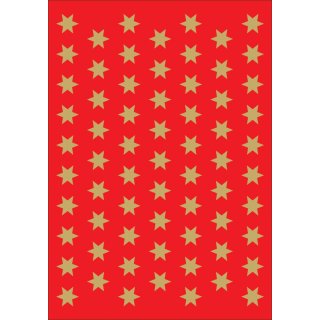 HERMA Weihnachts-Sticker DECOR "Sterne" 8 mm gold 3 Blatt à 68 Sticker