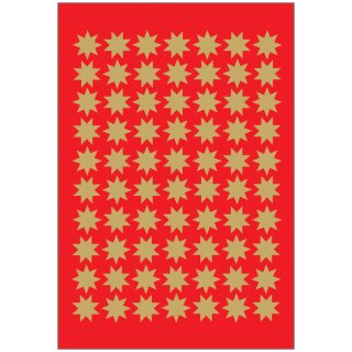 HERMA Weihnachts-Sticker DECOR "Sterne" 10 mm gold 3 Blatt à 70 Sticker