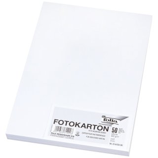 folia Fotokarton DIN A4 300 g/qm weiß 50 Blatt