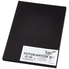 folia Fotokarton DIN A4 300 g/qm schwarz 50 Blatt