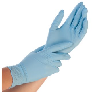 franz mensch Nitril-Handschuh "SAFE LIGHT" HYGONORM XL blau 100 Stück