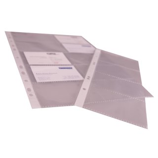 proOFFICE Visitenkarten Hülle DIN A4 PP-Folie transparent 0,075 mm (10 Hüllen)
