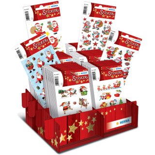 HERMA Weihnachts-Sticker DECOR "Nikolaus & Co." Display 60 Packungen