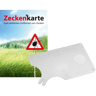 RNK Zeckenkarte "Safecard" mit Lupe 85 x 54 mm