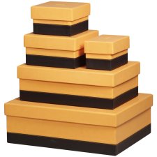 RHODIA Aufbewahrungsboxen-Set aus Kunstleder orange