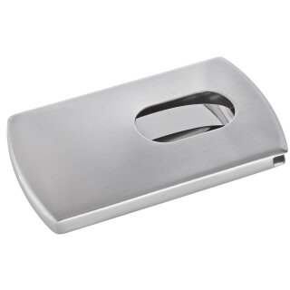sigel Visitenkarten-Etui "Snap" Edelstahl silber