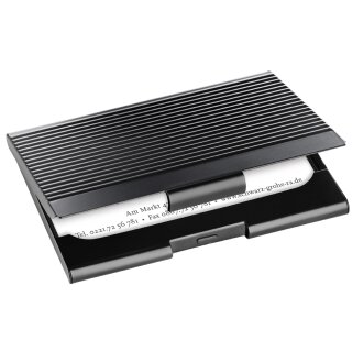 sigel Visitenkarten-Etui Metall schwarz matt