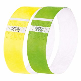 sigel Eventbänder "Super Soft" fluoreszierend gelb und grün 120 Stück